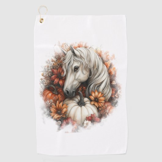 Horse Country Pumpkin Golfhanddoek (Voorkant)