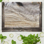 Horse Cowboy Boots Cowboy Pet Rustic Barn Board Theedoek (Gevouwen)