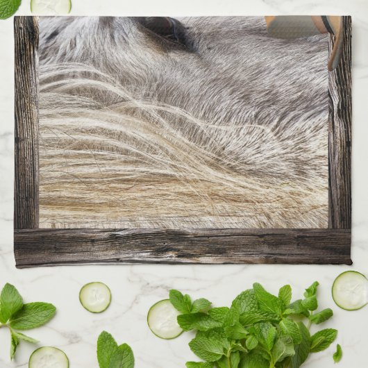 Horse Cowboy Boots Cowboy Pet Rustic Barn Board Theedoek (Gevouwen)