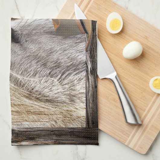 Horse Cowboy Boots Cowboy Pet Rustic Barn Board Theedoek (Quarter Fold)