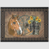 Horse Cowboy Boots Cowboy Pet Tissuepapier (Voorkant)