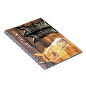 Horse Cowboy Boots Rustic Barn Board Notitieboek (Rechterzijde)