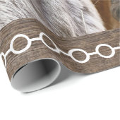 Horse Cowboy Boots Sunflower Barn Board Cadeaupapier (Rol Hoek)