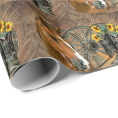 Horse Cowboy Boots Wagon Wheel Sunflower Western Cadeaupapier (Rol Hoek)