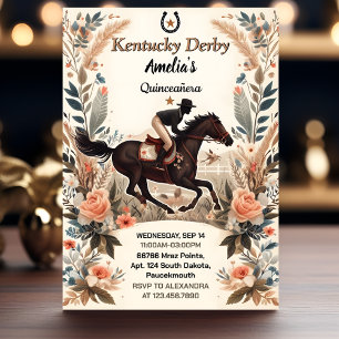 Horse Cowboy Derby Party Western Quinceanera Kaart