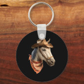 Horse Cowboy Equestrian Riding Funny Graphic  Sleutelhanger (Voorkant)