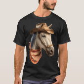 Horse Cowboy Equestrian Riding Funny Graphic  T-shirt (Voorkant)