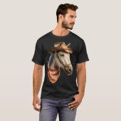 Horse Cowboy Equestrian Riding Funny Graphic  T-shirt (Voorkant volledig)