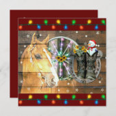 Horse Cowboy laarzen Snowman Kerstmis Bedankkaart (Voorkant / Achterkant)