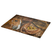 Horse Cowboy Pet Lasso Sunflower Rustige Barn Boar Snijplank (Hoek)