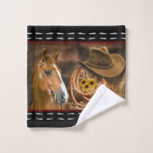 Horse Cowboy Pet Lasso Western Patroon Bad Handdoek (Wasdoekje)