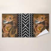 Horse Cowboy Pet Lasso Western Patroon Badhanddoek (Badhanddoek)