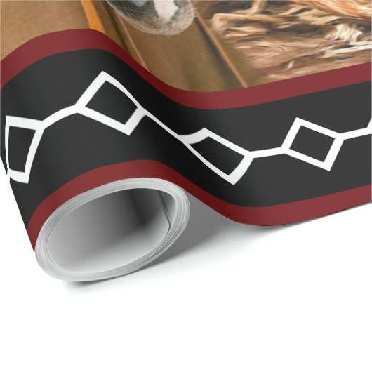 Horse Cowboy Pet Lasso Western Patroon Cadeaupapier (Rol Hoek)