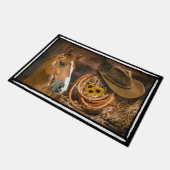 Horse Cowboy Pet Lasso Western Patroon Deurmat (Schuin)