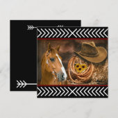 Horse Cowboy Pet Lasso Western Patroon Kaart (Voorkant / Achterkant)