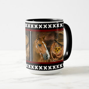 Horse Cowboy Pet Lasso Western Patroon Mok