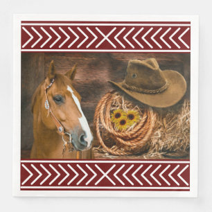 Horse Cowboy Pet Lasso Western Patroon Servet
