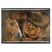 Horse Cowboy Pet Lasso Western Patroon Snijplank (Voorkant)