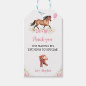 Horse Cowgirl Birthday Party Dank je Label Cadeaulabel (Voorkant)