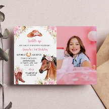 Horse Cowgirl Fotouitnodiging