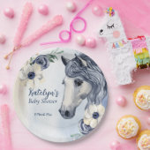 Horse cowgirl ranch baby shower servies papieren bordje (Feest)