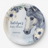 Horse cowgirl ranch baby shower servies papieren bordje (Voorkant)