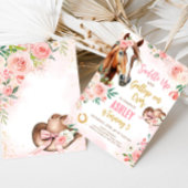 Horse Cowgirl Verjaardagsfeestje Kaart