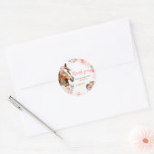Horse Cowgirl Verjaardagsfeestje Ronde Sticker (Envelop)