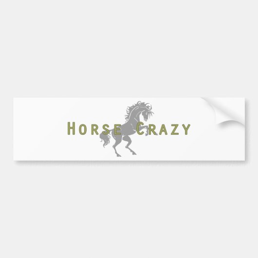 Horse Crazy Bumpersticker (Voorkant)