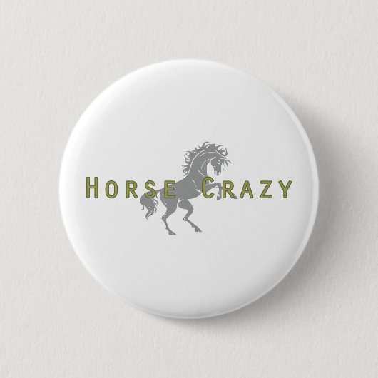 Horse Crazy Ronde Button 5,7 Cm (Voorkant)