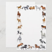 Horse Crazy Stationery Briefpapier (Voorkant / Achterkant)