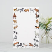 Horse Crazy Stationery Briefpapier (Staand voorkant)