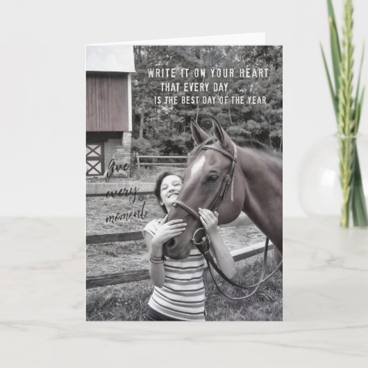 HORSE CRAZY WENSKAART BEDANKKAART (Voorkant)