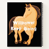 Horse Custom afbeelding Willpower Blijf Tekst afdr Notitieboek (Achterkant)