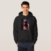 Horse Dad American Flag Like A Regular Dad But Coo Hoodie (Voorkant volledig)