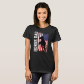Horse Dad American Flag Like A Regular Dad But Coo T-shirt (Voorkant volledig)