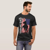 Horse Dad American Flag Like A Regular Dad But Coo T-shirt (Voorkant volledig)