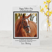 Horse Dad - Funny Horse Foto Vaderdag Kaart (Gele Bloem)