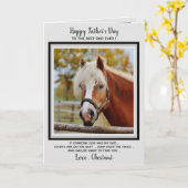 Horse Dad - Funny Vaderdag Horse Foto Kaart (Gele Bloem)