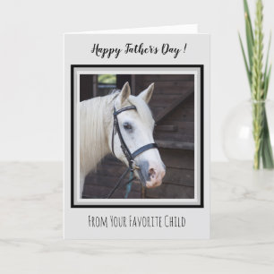 Horse Dad - Happy Vaderdag Schattige Horse Foto Kaart