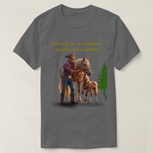 Horse Dad Pride - Paardendag paardensport editie T-shirt (Design voorkant)