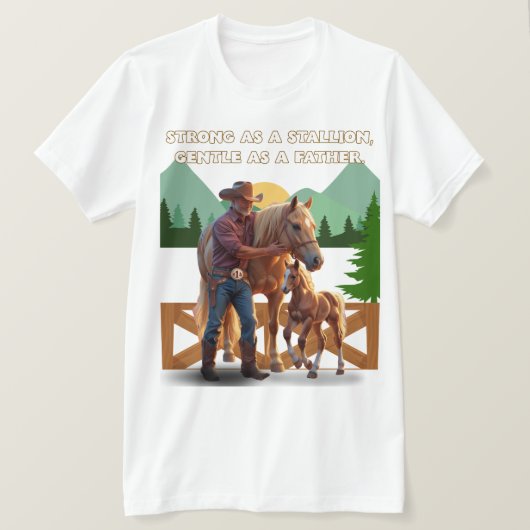 Horse Dad Pride - Paardendag paardensport editie T-shirt (Design voorkant)