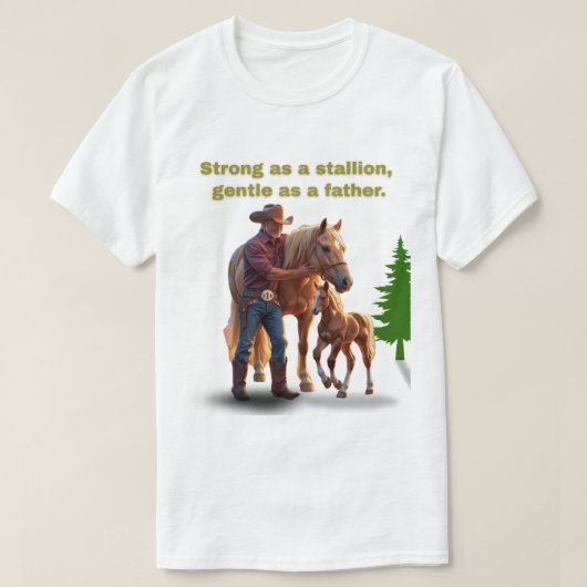 Horse Dad Pride - Paardendag paardensport editie T-shirt (Design voorkant)