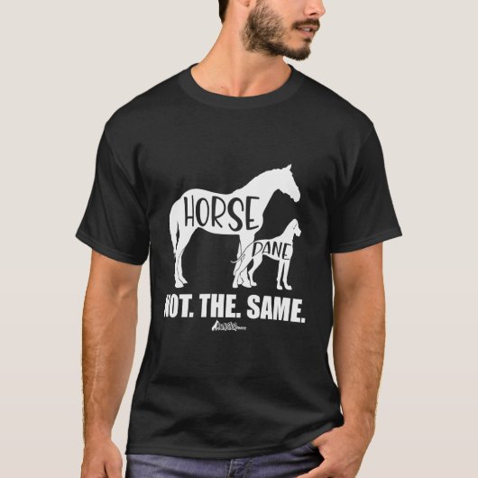 Horse Dane niet dezelfde grote Deen Shirt Grappig (Voorkant)