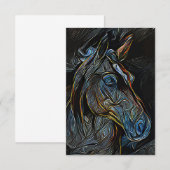 Horse Dark Bedankkaart (Voorkant / Achterkant)