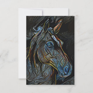 Horse Dark Bedankkaart