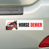 Horse DENIER (ze zijn niet echt) Bumpersticker (Op auto)