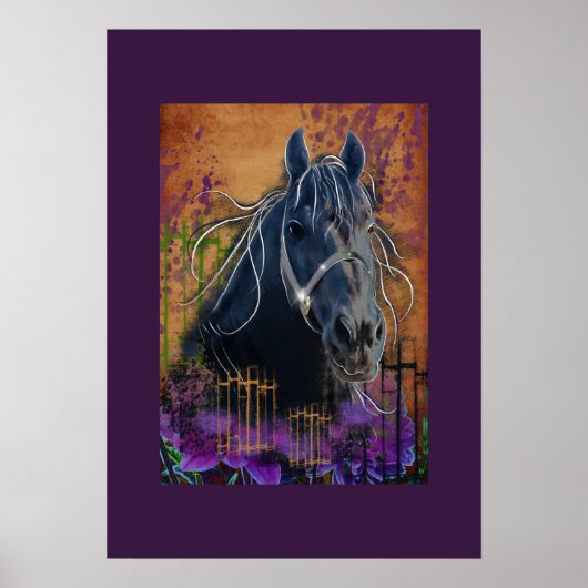 Horse DIAMOND-portret - Poster (Voorkant)