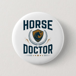 Horse Doctor Equine Veterinarian Ronde Button 5,7 Cm