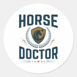 Horse Doctor Equine Veterinarian Ronde Sticker